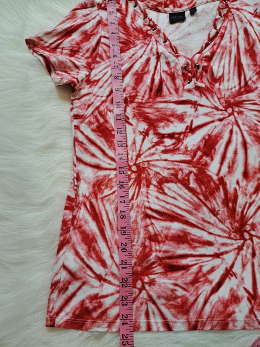Rafaella 100% Cotton Tie-Dye Print Top Size Medium - Picture 9 of 9